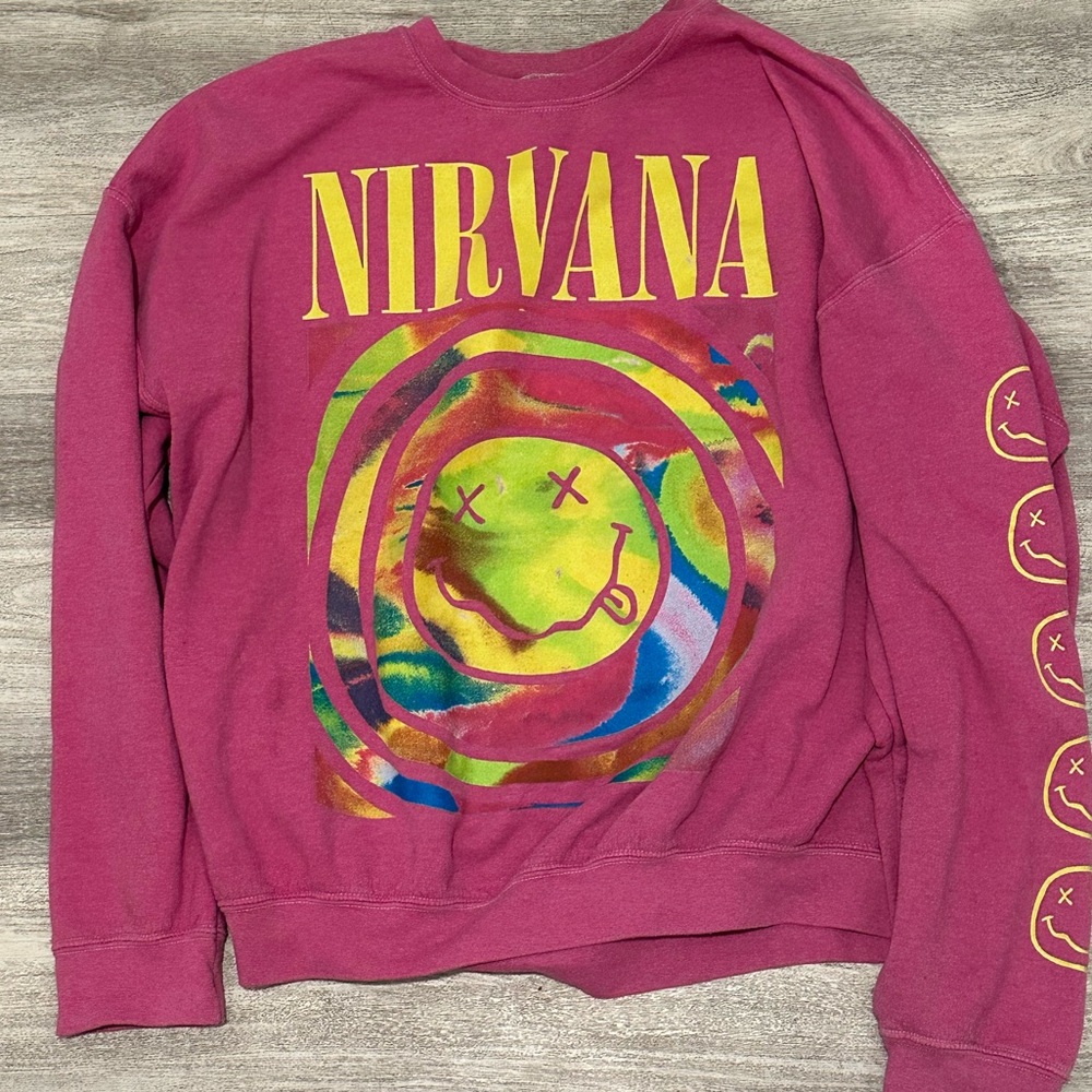 Urban Outfitters Pink Nirvana Sweatshirt